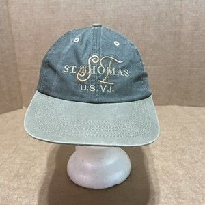St. Thomas US Virgin Island Embroidered Hat, Green, Adjustable, 59cm